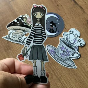 Stripe top girl vinyl sticker