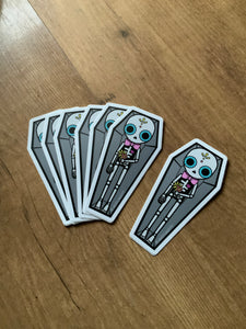 Calakita Coffin Enamel vinyl sticker