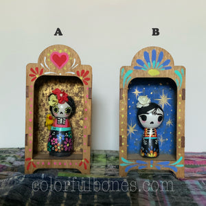 Dia de los Muertos  Nicho Wood Dolls