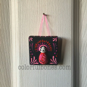 Mini Canvas Calaverita ornaments