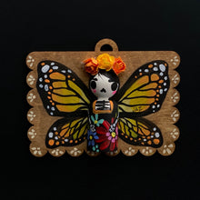 Load image into Gallery viewer, Half doll hand painted wood ornaments