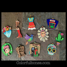 Load image into Gallery viewer, Frida’s Leather Corset hand painted wood ornament