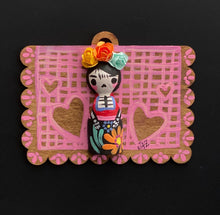 Load image into Gallery viewer, Half doll hand painted wood ornaments