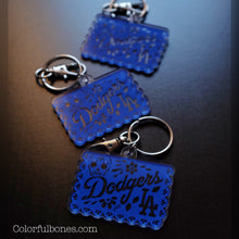 Load image into Gallery viewer, Dodgers Papel Picado Acrylic keychain