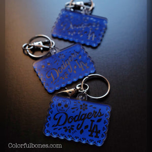 Dodgers Papel Picado Acrylic keychain