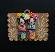 Load image into Gallery viewer, Half doll hand painted wood ornaments