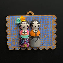 Load image into Gallery viewer, Half doll hand painted wood ornaments