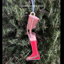 Load image into Gallery viewer, Frida’s Prosthetic Leg  hand painted wood ornament