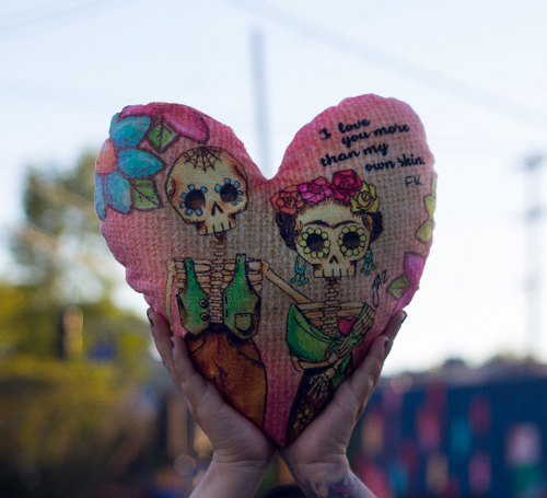 Diego & Frida Heart Pillow