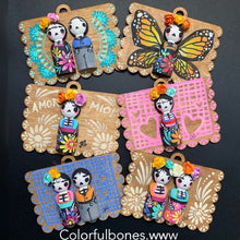 Load image into Gallery viewer, Half doll hand painted wood ornaments