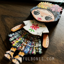 Load image into Gallery viewer, Guatemalan Doll hand painted wood ornament