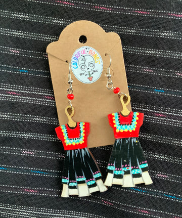 Hand Painted Dress Earrings