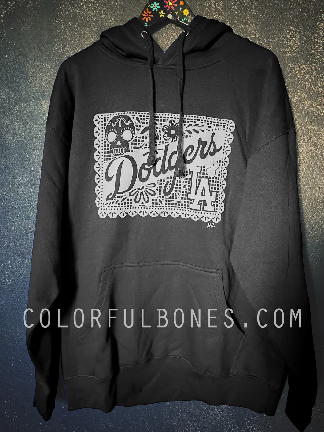 Dodgers Papel Picado Black Hoodies