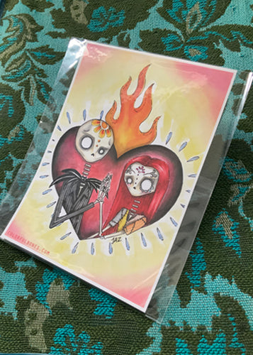 Jack & Sally Heart-5x7