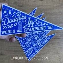 Load image into Gallery viewer, Dodgers Pennant Bumper Stickers