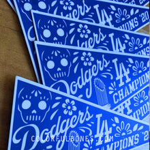 Load image into Gallery viewer, Dodgers Pennant Bumper Stickers