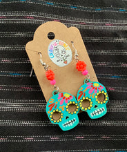 Load image into Gallery viewer, Painted Sugar Skull Earrings