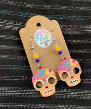 Load image into Gallery viewer, Painted Sugar Skull Earrings