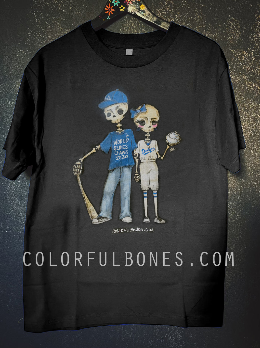 Dodgers Calaveritas Black tees