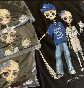 Dodgers Calaveritas Black tees